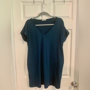 Teal tshirt dress